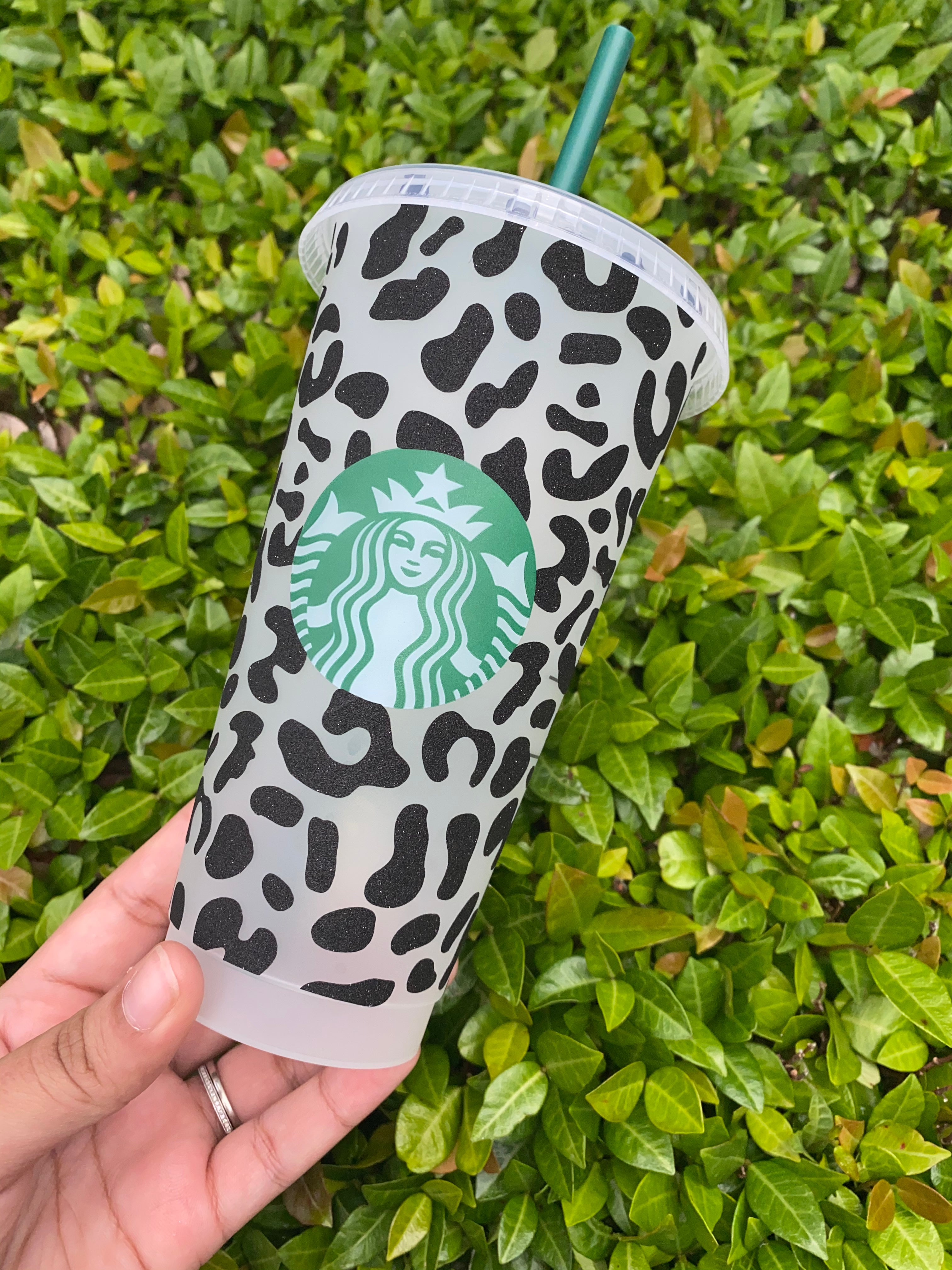 RARE Starbucks 2018 Cold Cup Tumbler VENTI 24oz Cheetah Print