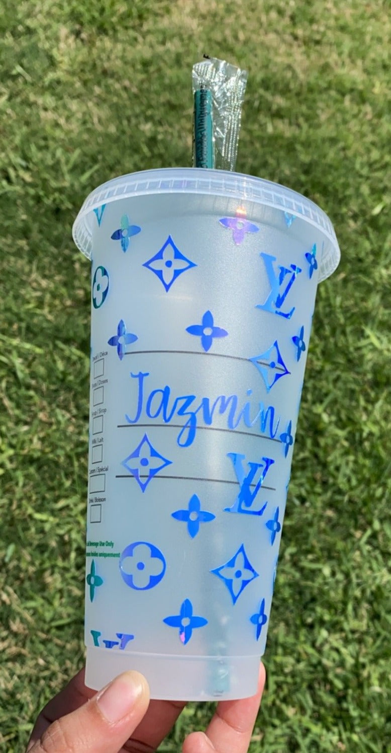 Louis Vuitton inspired Starbucks cup - Sweet Crafts By Eve